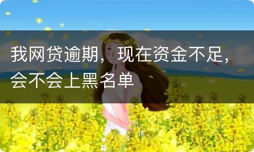 我网贷逾期，现在资金不足，会不会上黑名单