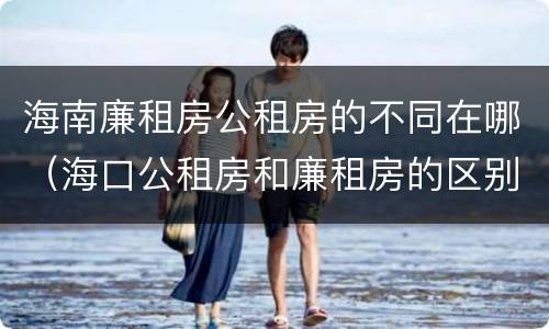 海南廉租房公租房的不同在哪（海口公租房和廉租房的区别）