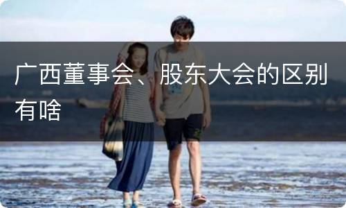 广西董事会、股东大会的区别有啥