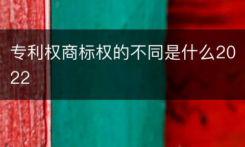 专利权商标权的不同是什么2022
