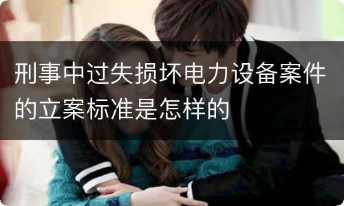 刑事中过失损坏电力设备案件的立案标准是怎样的
