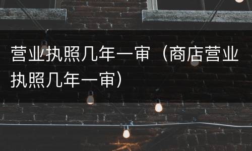 营业执照几年一审（商店营业执照几年一审）