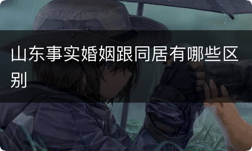 山东事实婚姻跟同居有哪些区别