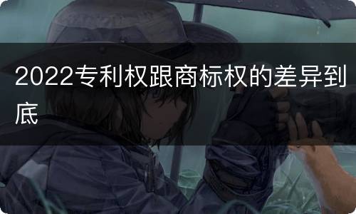 2022专利权跟商标权的差异到底