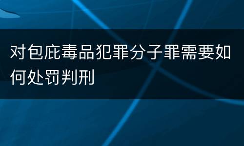 对包庇毒品犯罪分子罪需要如何处罚判刑