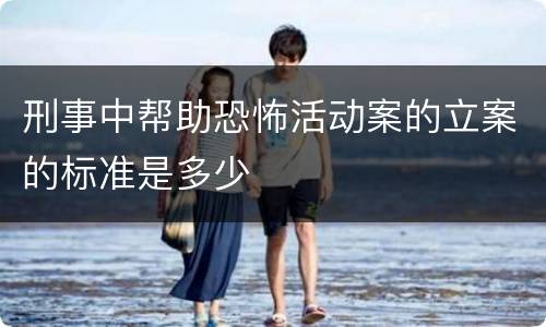 刑事中帮助恐怖活动案的立案的标准是多少