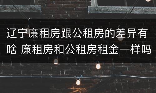 辽宁廉租房跟公租房的差异有啥 廉租房和公租房租金一样吗