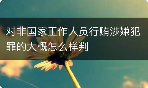 对非国家工作人员行贿涉嫌犯罪的大概怎么样判