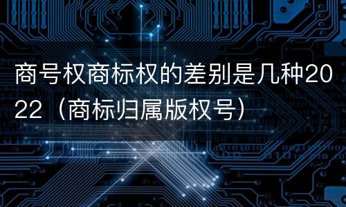 商号权商标权的差别是几种2022（商标归属版权号）