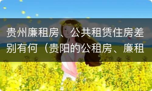 贵州廉租房、公共租赁住房差别有何（贵阳的公租房、廉租房在什么地方?）