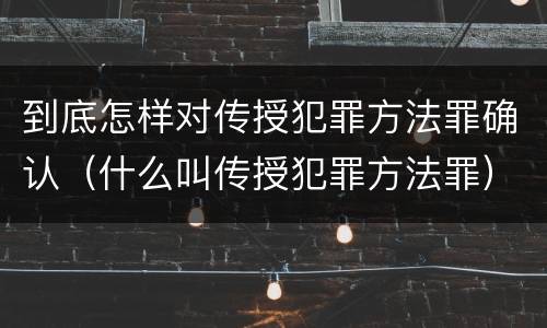 到底怎样对传授犯罪方法罪确认（什么叫传授犯罪方法罪）
