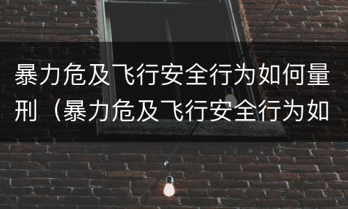 暴力危及飞行安全行为如何量刑（暴力危及飞行安全行为如何量刑标准）