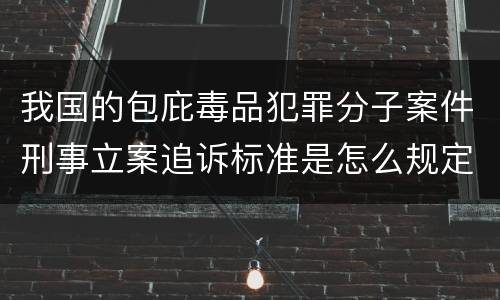我国的包庇毒品犯罪分子案件刑事立案追诉标准是怎么规定
