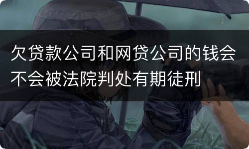 欠贷款公司和网贷公司的钱会不会被法院判处有期徒刑
