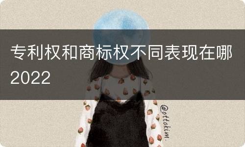 专利权和商标权不同表现在哪2022