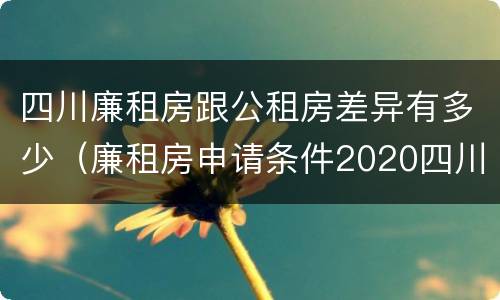 四川廉租房跟公租房差异有多少（廉租房申请条件2020四川）