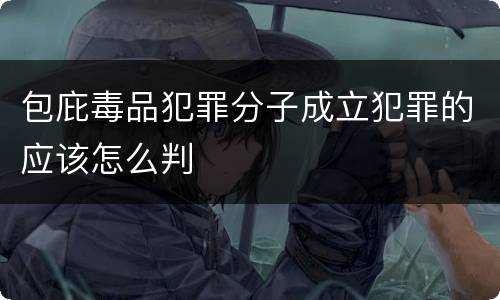 包庇毒品犯罪分子成立犯罪的应该怎么判