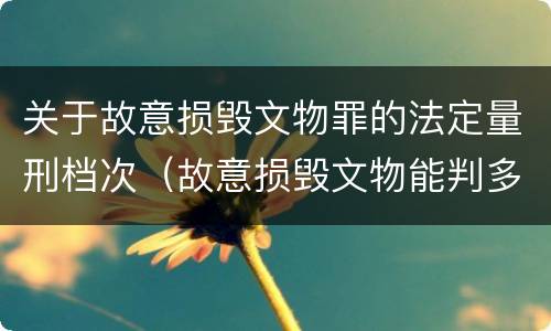 关于故意损毁文物罪的法定量刑档次（故意损毁文物能判多少年）