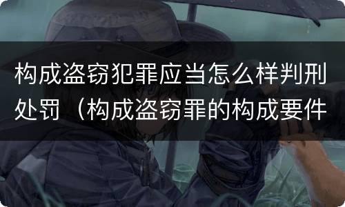 构成盗窃犯罪应当怎么样判刑处罚（构成盗窃罪的构成要件）