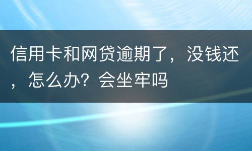 信用卡和网贷逾期了，没钱还，怎么办？会坐牢吗