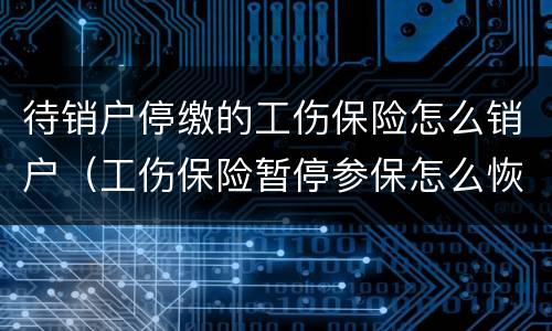 待销户停缴的工伤保险怎么销户（工伤保险暂停参保怎么恢复）