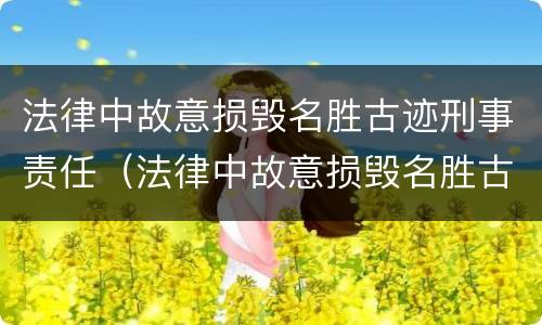 法律中故意损毁名胜古迹刑事责任（法律中故意损毁名胜古迹刑事责任怎么判）