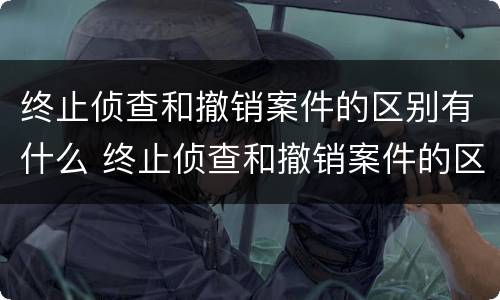 终止侦查和撤销案件的区别有什么 终止侦查和撤销案件的区别有什么影响