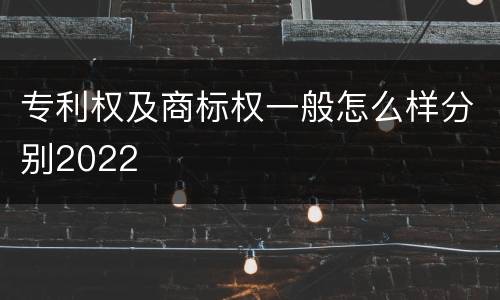 专利权及商标权一般怎么样分别2022