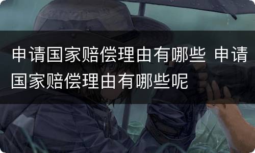 申请国家赔偿理由有哪些 申请国家赔偿理由有哪些呢
