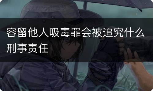 容留他人吸毒罪会被追究什么刑事责任