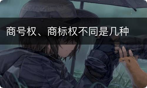 商号权、商标权不同是几种
