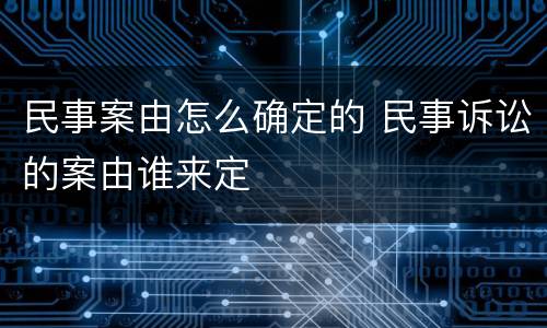 民事案由怎么确定的 民事诉讼的案由谁来定