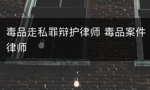毒品走私罪辩护律师 毒品案件律师