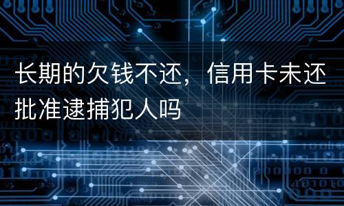 长期的欠钱不还，信用卡未还批准逮捕犯人吗