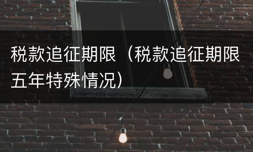 税款追征期限（税款追征期限五年特殊情况）