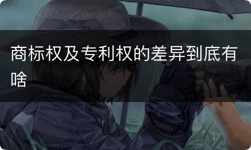 商标权及专利权的差异到底有啥
