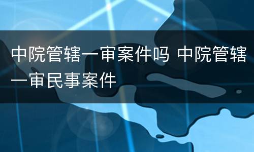 中院管辖一审案件吗 中院管辖一审民事案件