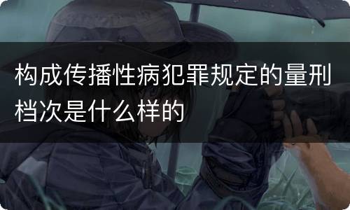 构成传播性病犯罪规定的量刑档次是什么样的