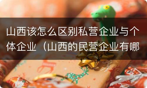 山西该怎么区别私营企业与个体企业（山西的民营企业有哪些）