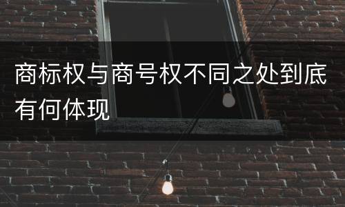商标权与商号权不同之处到底有何体现