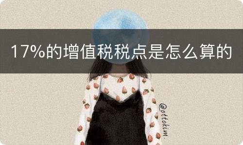 17%的增值税税点是怎么算的