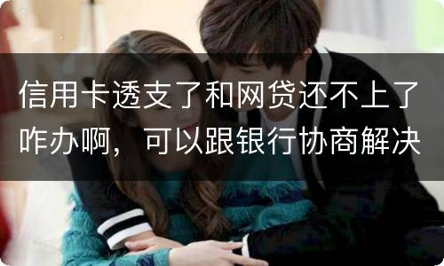 信用卡透支了和网贷还不上了咋办啊，可以跟银行协商解决吗