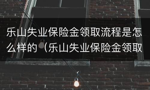 乐山失业保险金领取流程是怎么样的（乐山失业保险金领取流程是怎么样的呢）