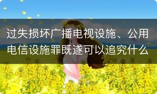 过失损坏广播电视设施、公用电信设施罪既遂可以追究什么刑事责任