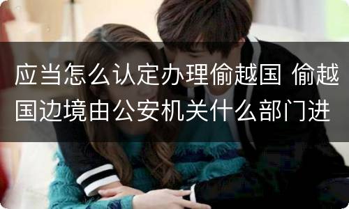 应当怎么认定办理偷越国 偷越国边境由公安机关什么部门进行处罚