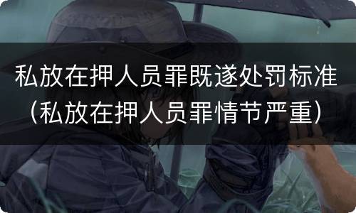 私放在押人员罪既遂处罚标准（私放在押人员罪情节严重）