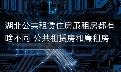 湖北公共租赁住房廉租房都有啥不同 公共租赁房和廉租房
