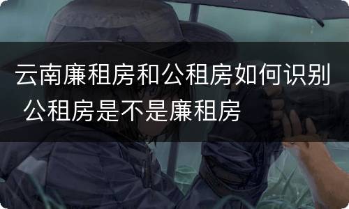 云南廉租房和公租房如何识别 公租房是不是廉租房