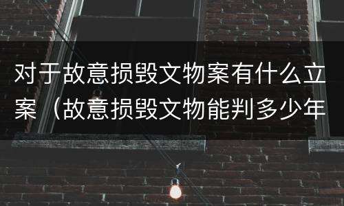 对于故意损毁文物案有什么立案（故意损毁文物能判多少年）