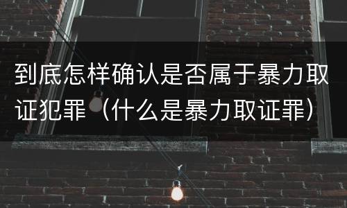 到底怎样确认是否属于暴力取证犯罪（什么是暴力取证罪）